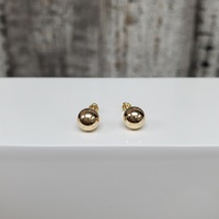 14K Ball Stud Baby Backs Earrings