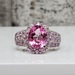 14K Pink Coated Topaz Ring