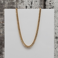 22" 14K Semi Solid Curb Link Necklace