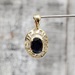 10K Meander Design Sapphire Pendant