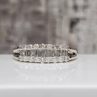 14K Diamond Cluster Band Ring