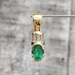 14K Diamond + Emerald Pendant