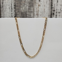 24" 14K Solid Figaro Link Necklace