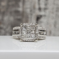 10K Diamond Cluster Ring