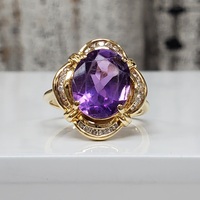 18K Colored Stone Diamond Ring