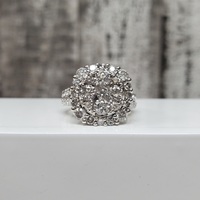 10K Diamond Cluster Ring 