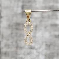 14K Infinity CZ Symbol Pendant