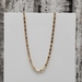 22.25" 10K TriColor Valentino Link Necklace