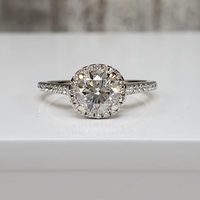 Shane Co. 14K Diamond Halo Ring