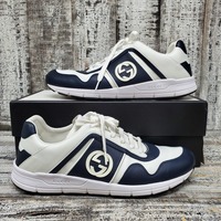 Gucci Leather Low White/Blue Leather Size 11