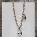 Tiffany & Co. Hardware Silver Necklace W/ Ball and Locks Charms