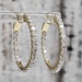 10K Inside Out Diamond Hoop Earrings