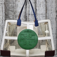 Tory Burch Ella Clear Quadrant Tote Bag