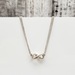 15.5" Tiffany & Co. Double Strand Infinity Necklace Pendant