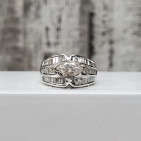 18K Diamond Cluster Ring