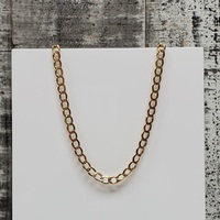 10K Diamond Cut Semi Solid Curb Link Necklace