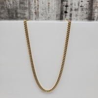 24.5" 14K Solid Cuban Link Necklace