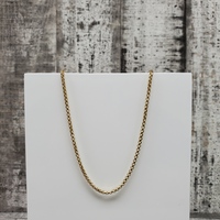 22" 14K Large Box Link Necklace