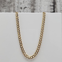 18" Diamond Cut Curb Link Necklace