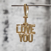 10K "I Love You" Pendant