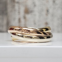 Cartier 18K TriColor Trinity 3-Band Ring