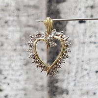 14K Diamond Cut Heart Pendant