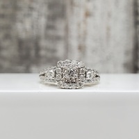 Keepsake 14K Cluster Diamond Ring