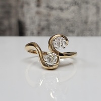 14K 2-Dia Fancy Ring