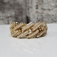 10K Diamond Cuban Link Design Ring