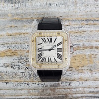 2656 Cartier Santos 100 XL 2656 YG/SS Diamond Watch + Inscribed "1904-2004" 