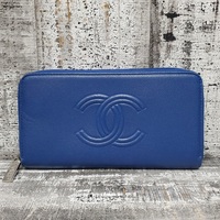 CHANEL BLUE CAVIER LEATHER BAG