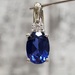 10K Diamond + Blue Stone Pendant