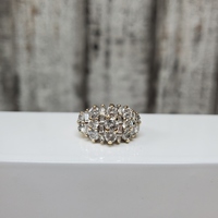 14K Diamond Cluster Ring