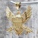 10K American Eagle USA Presidential Seal w/ Guns Pendant