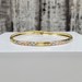 14K TriColor Fancy Design Bangle Bracelet Some Imperfections