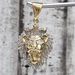 14K Lion Crown Diamond Pendant