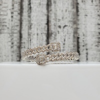 10K Diamond Hinged Bangle Bracelet