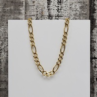 22" 10K Solid Figaro Link Necklace