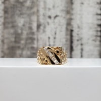 14K Diamond Nugget Style Ring