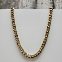 22.75" 10K Semi Solid Curb Link Necklace