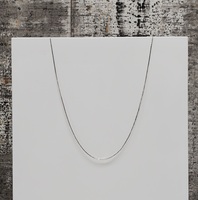 21" 10K Thin Box Link Necklace