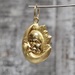  14K YG Sun and Moon Smiling Face Pendant