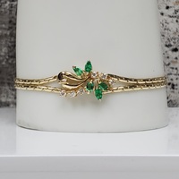 7" 14K Emerald Diamond Bracelet