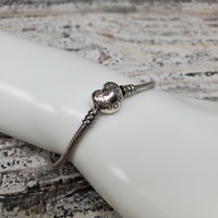  7.5" Pandora Bead Bracelet Heart Clasp