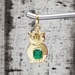 18K Owl Pendant w/ Emerald