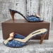 Louis Vuitton Vintage Monogram Logo Denim Sandals
