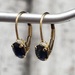 10K Oval Sapphire Dangle Earrings