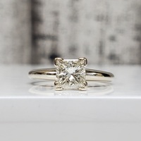 14K Solitaire Diamond Ring