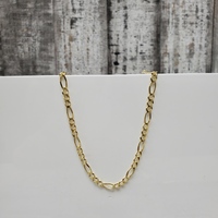 23.75" 14K Solid Figaro Link Necklace