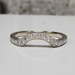 14K Curved Wedding Band Diamond Ring